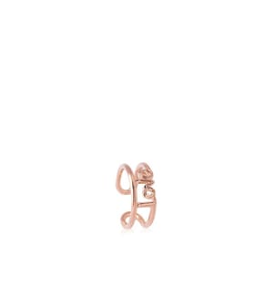 Love Script 14K Rose Gold-Plated Ring - Rose Gold