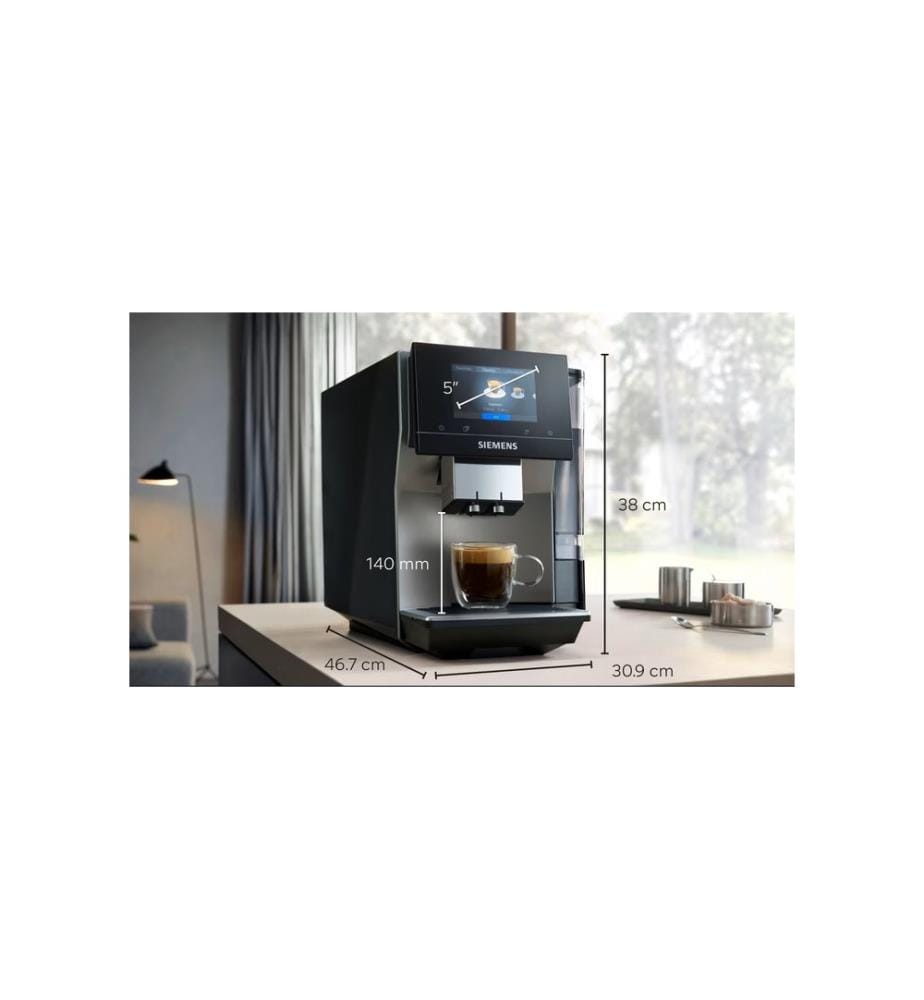 Macchina da caffè automatica a chicchi EQ700 - Nero e argento