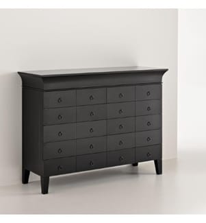 Cassettiera Mdf Sideboard mit Schubladen 160x40x130 cm - Braun