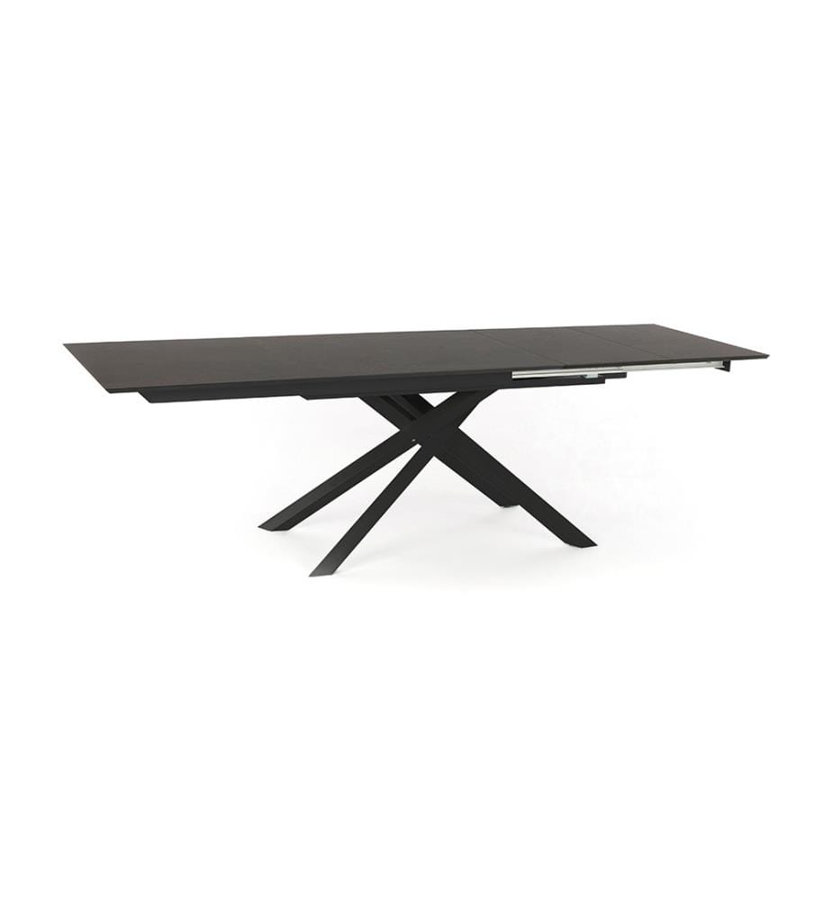 xavier Ausziehbarer Tisch 170/270x90 cm - Dunkelgrau und Schwarz
