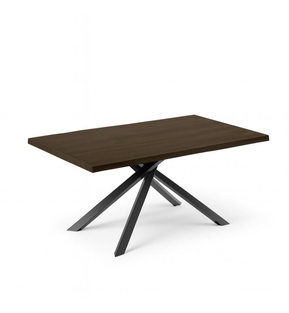 Spike Ausziehbarer Tisch 160/240x90 cm - Braun und Schwarz
