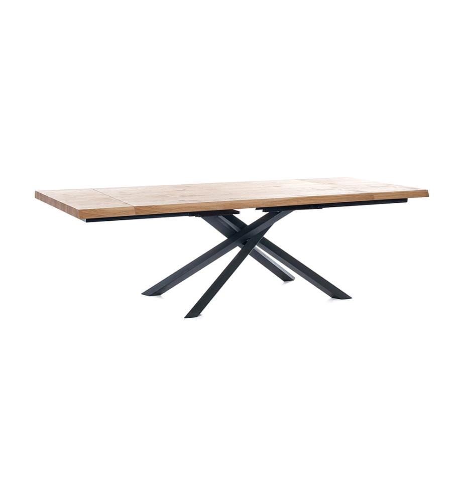 Spike Ausziehbarer Tisch 160/240x90 cm - Braun und Schwarz