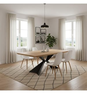 Stark Festtisch 160x90 cm - Braun und Schwarz