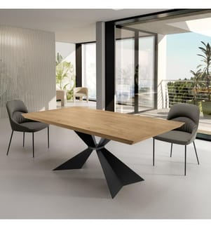 Stark Ausziehbarer Tisch 160/240x90 cm - Braun und Schwarz