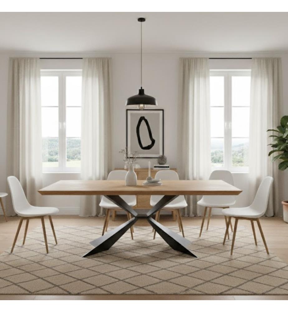 Stark Festtisch 200x100 cm - Braun und Schwarz