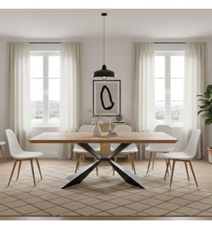 Stark Festtisch 200x100 cm - Braun und Schwarz