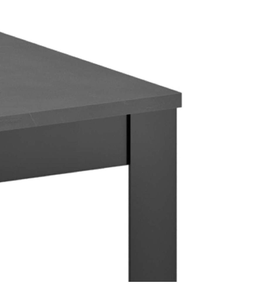 Grosser ausziehbarer Tisch 130/290x80 cm - Grauer Zement und Schwarz