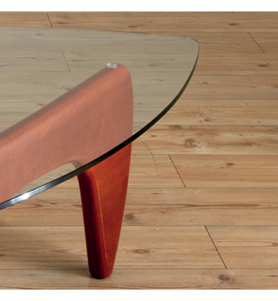 Niedriger Tisch Boomerang - Rot