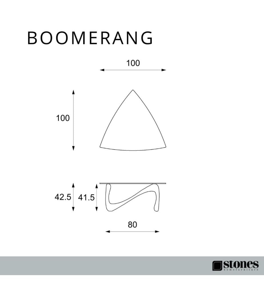 Couchtisch Boomerang - Schwarz