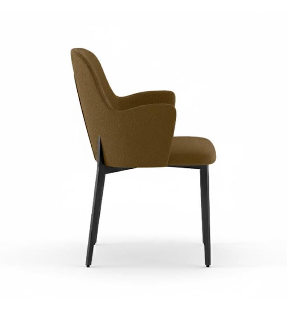 4er-Set Sophia Stoffstühle 54x63x80 cm - Braun und Schwarz