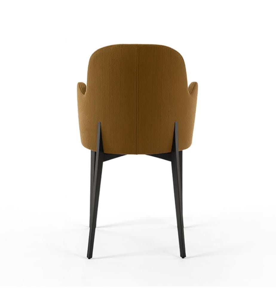 4er-Set Sophia Stoffstühle 54x63x80 cm - Braun und Schwarz