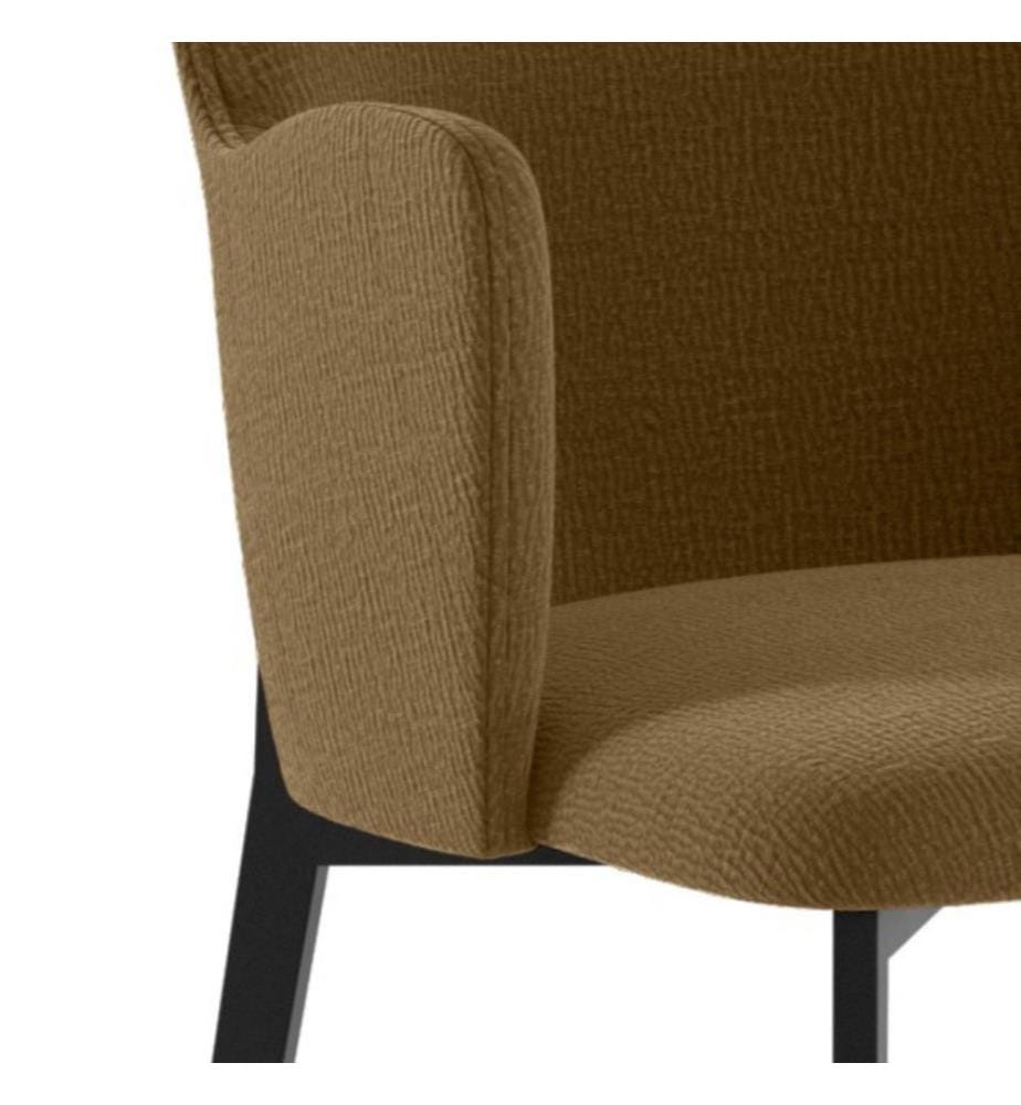 4er-Set Sophia Stoffstühle 54x63x80 cm - Braun und Schwarz