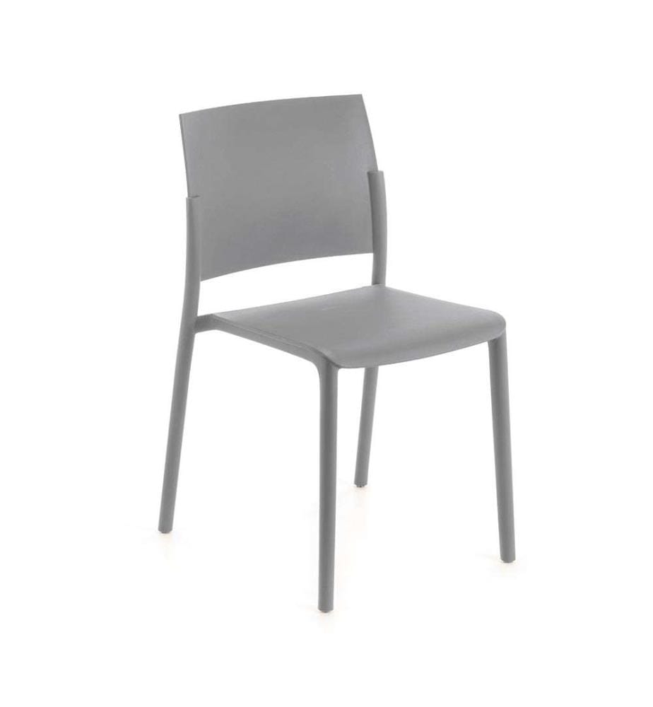 4er Set Venus Stühle aus Polypropylen 52x55x81 cm - Hellgrau