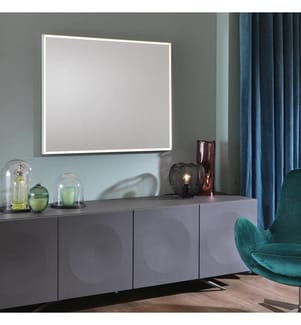 Lumen Wandspiegel mit Led-Licht 100x80 cm - Weiss