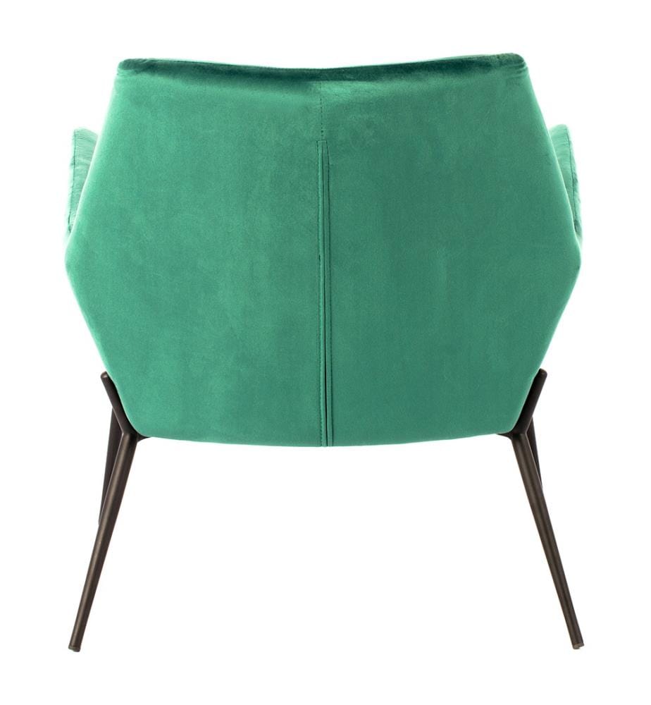 Gin Samt Sessel 54x71x70 cm - Grün und Schwarz