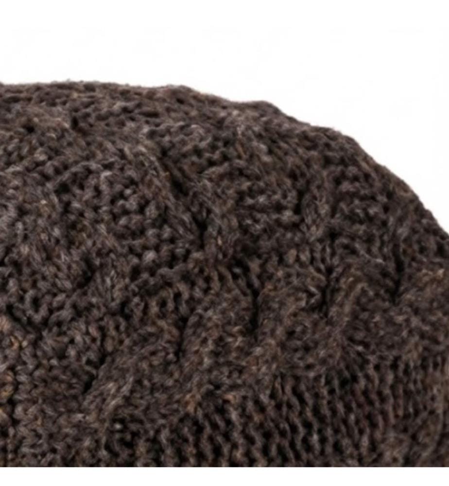 Oslo Braun Wolle Pouf 55x55x35 cm - Braun