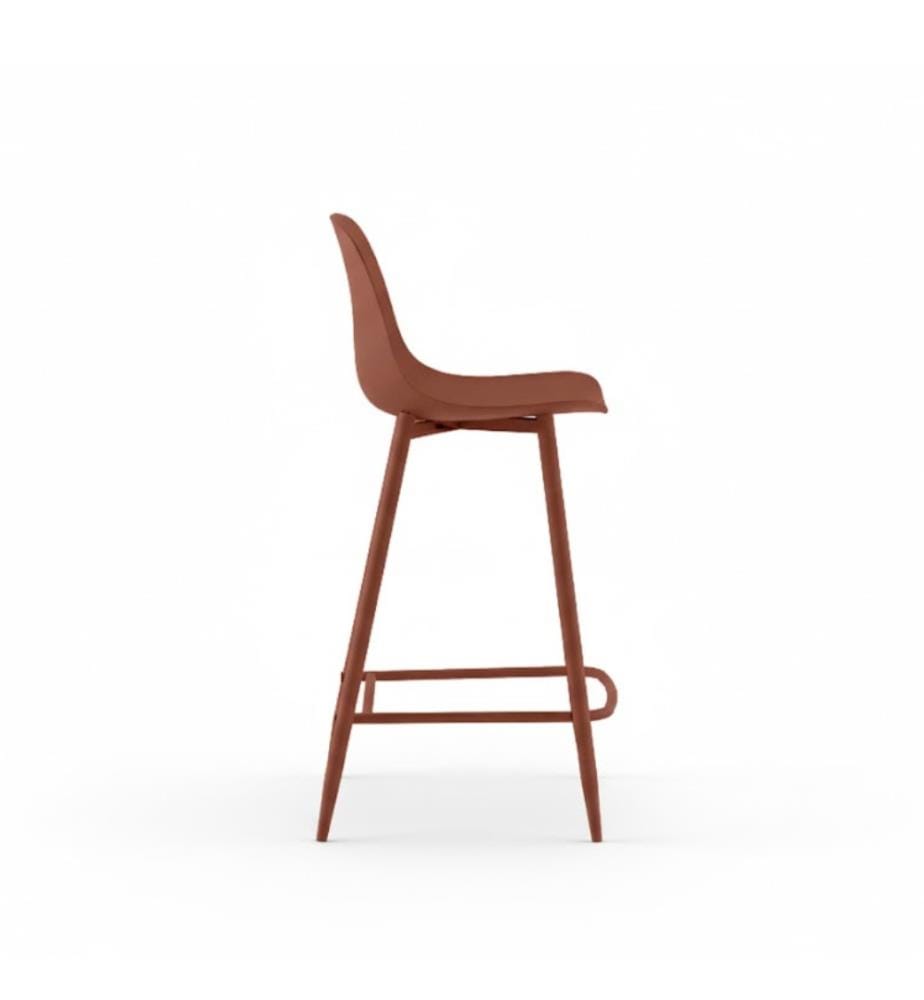 4er-Set Frida Hocker aus Polypropylen 47x47x92 cm - Rust