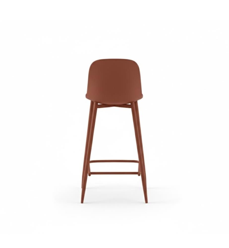4er-Set Frida Hocker aus Polypropylen 47x47x92 cm - Rust