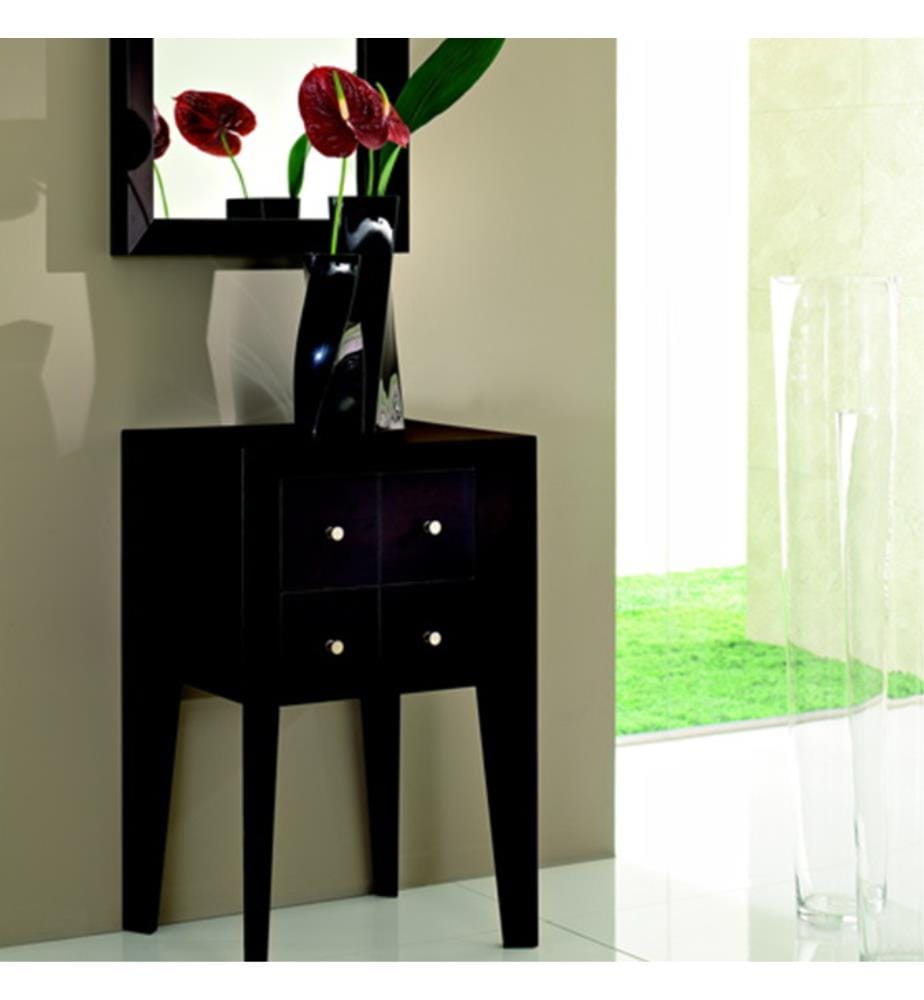 Specchio Holz-Spiegel 54x54x7 cm - Schwarz