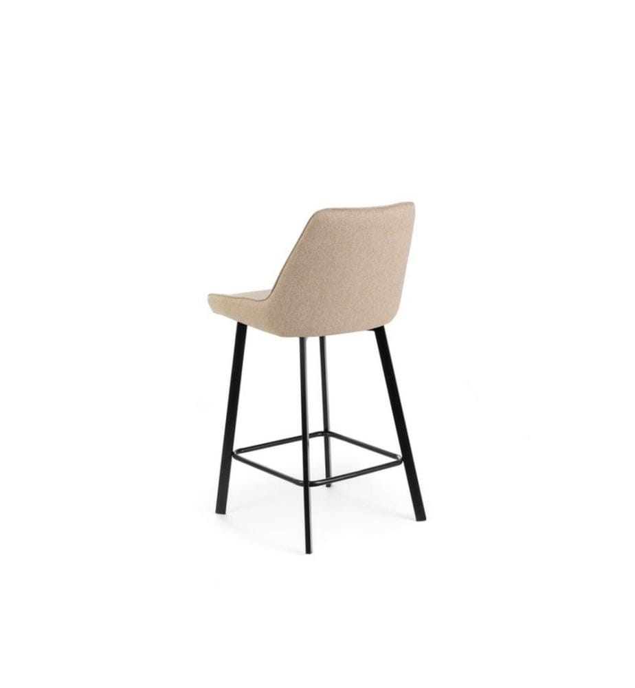 2er-Set Fuchs-Stoffhocker 44x50x94 cm - Beige und Schwarz