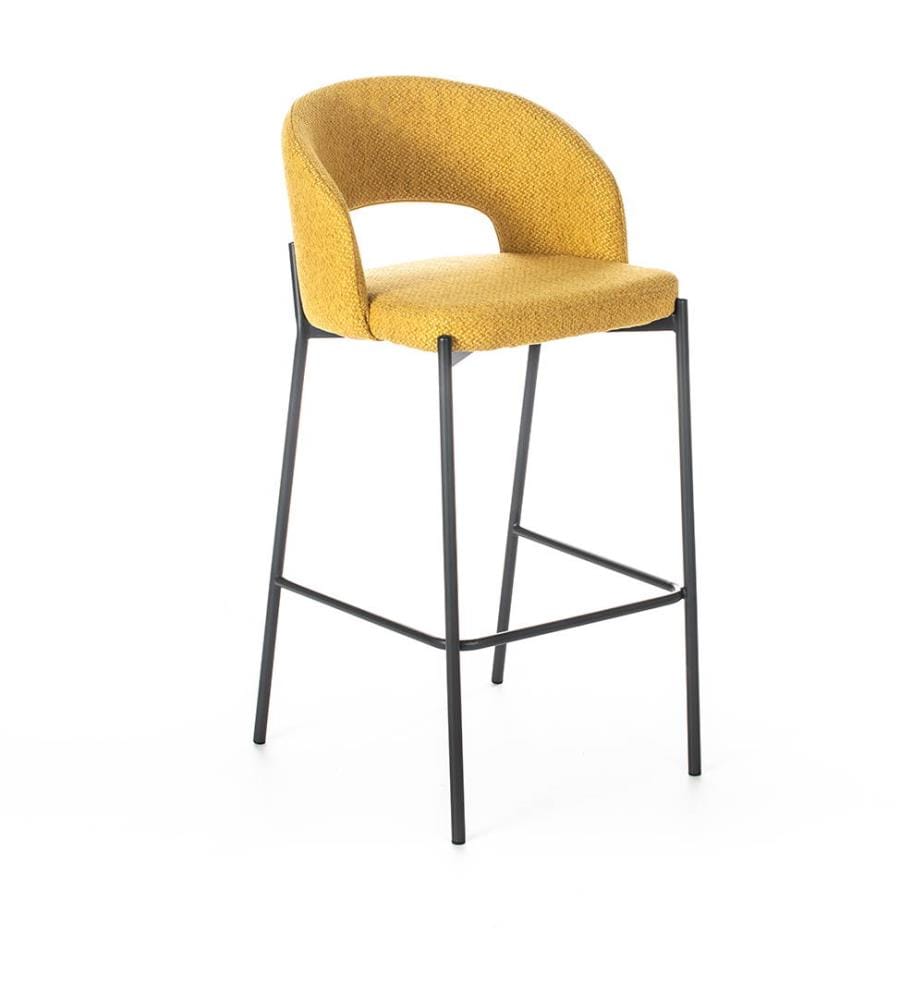 2er-Set Greta Stoffhocker 52x50x89 cm - Gelb und Anthrazit