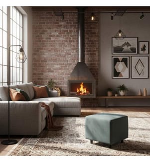 Kube Samt Pouf 47x45 cm