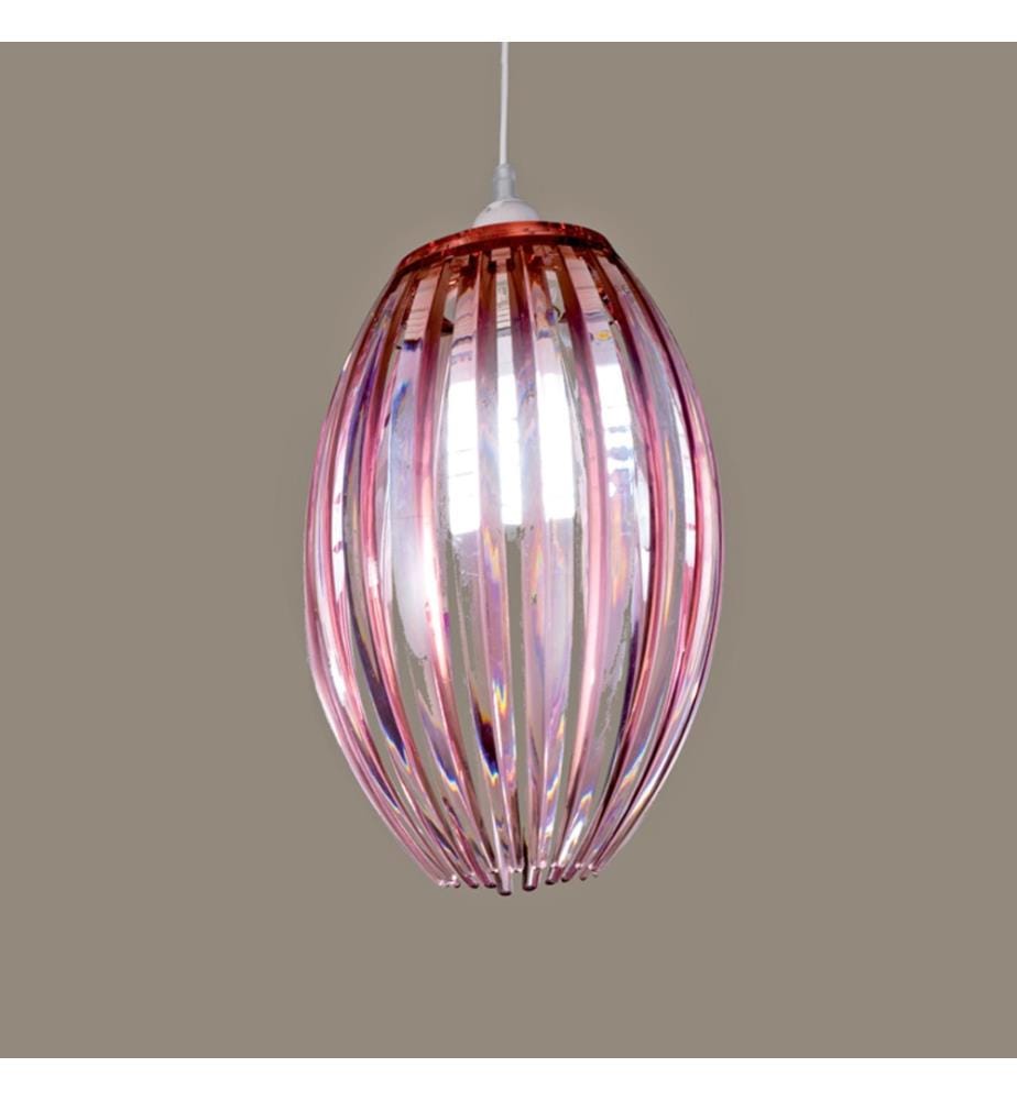 Lampada Acryl Decke Kronleuchter 18x28 cm - Rosa