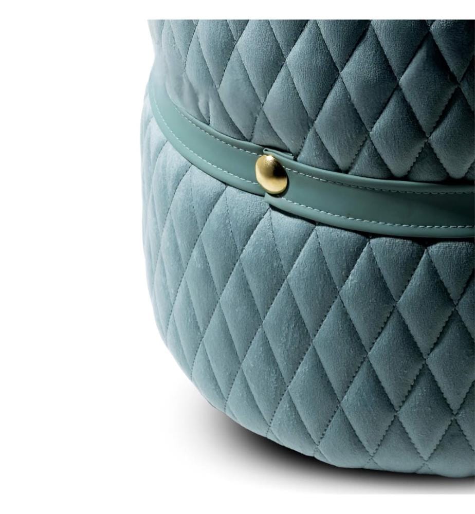 Macaron Samt Pouf 38x38 cm