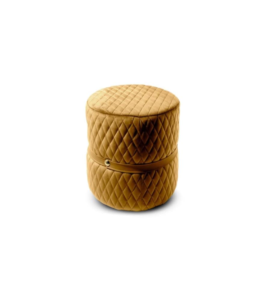 Macaron Samt Pouf 38x38 cm