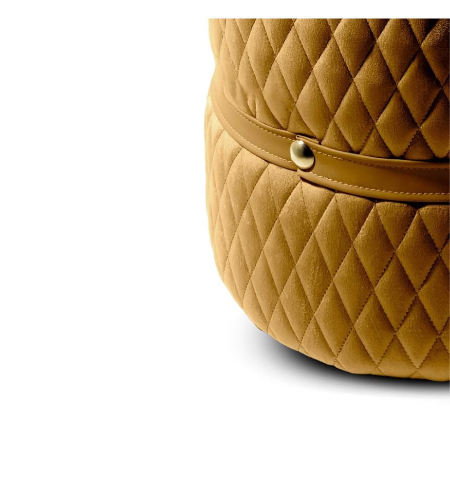 Macaron Samt Pouf 38x38 cm
