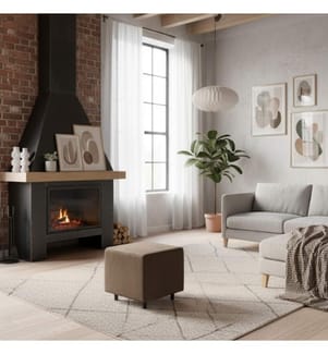 Kube Samt Pouf 47x45 cm