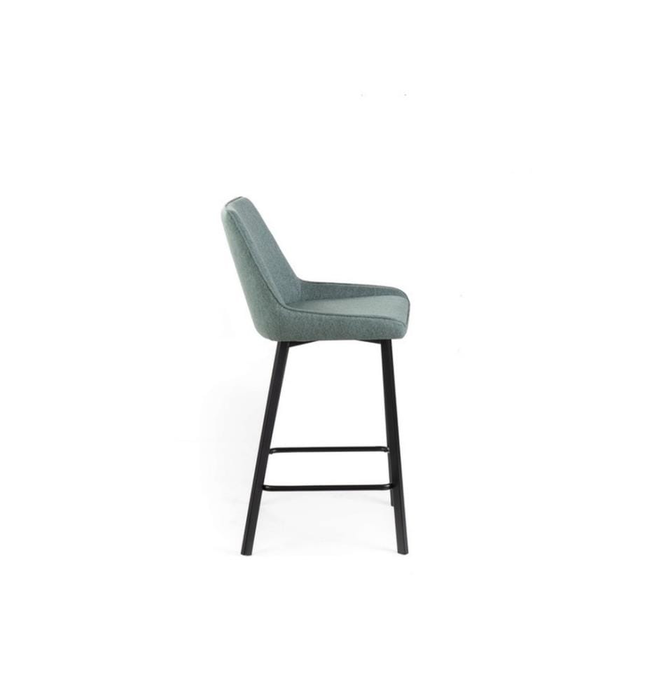 2er-Set Fox Stoffhocker 44x50x94 cm - Aquamarin und Schwarz