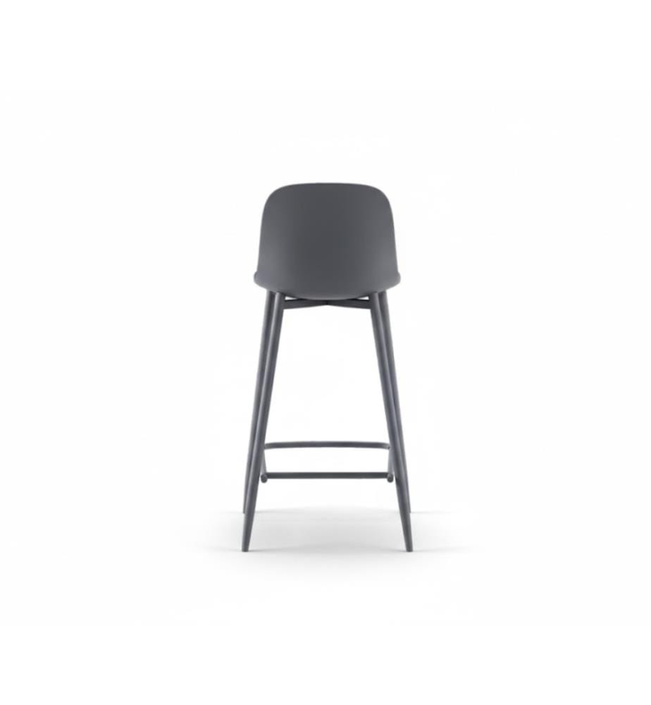 4er-Set Frida Hocker aus Polypropylen 47x47x92 cm - Dunkelgrau