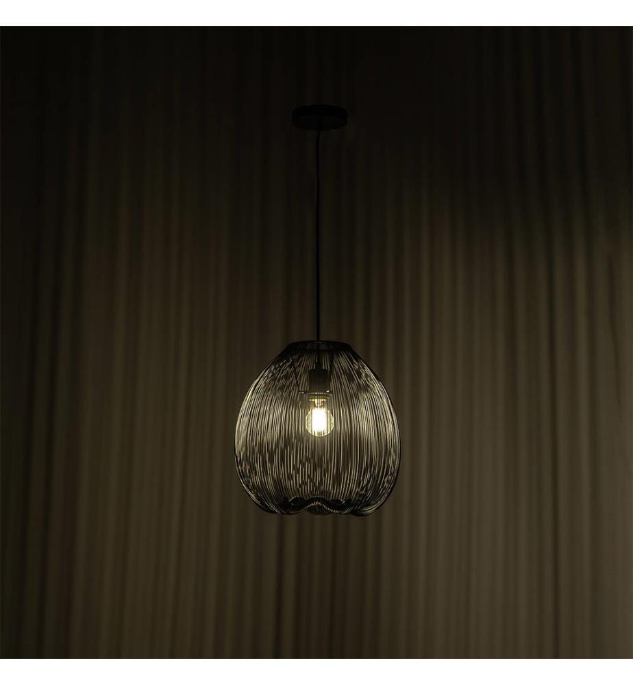 Lampada a sospensione Jaula 35x35x150 cm - Nero