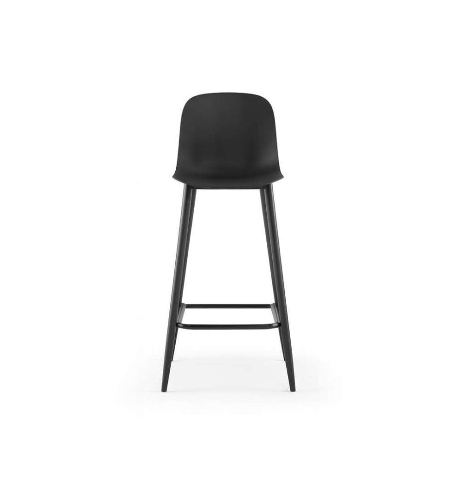 4er-Set Frida Hocker aus Polypropylen 47x47x92 cm - Schwarz
