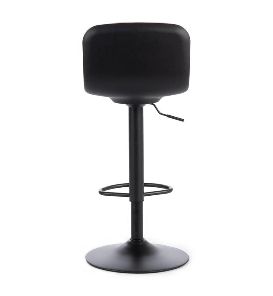 Lot de 2 tabourets Teo en microfibre 39x45x86/102 cm - Gris foncé et noir