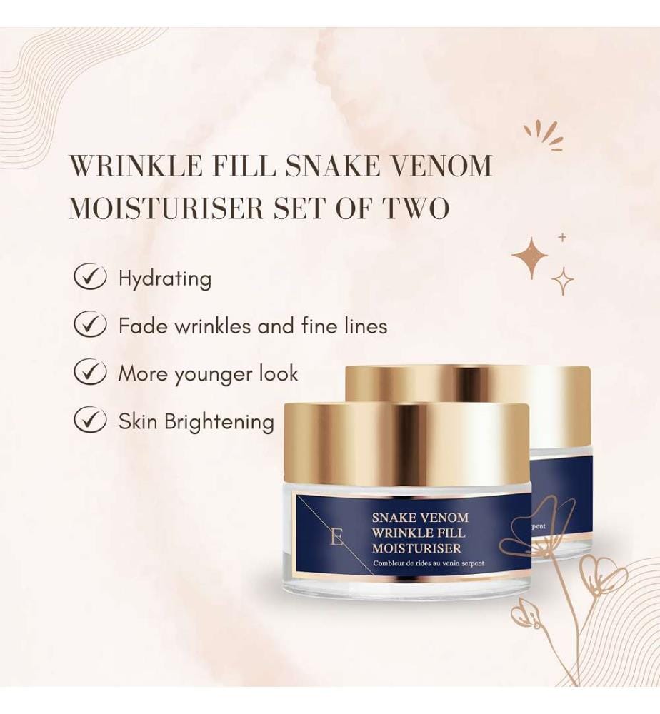 Lot de 2 Wrinkle Fill Snake Venom Moisturiser - 50 ml