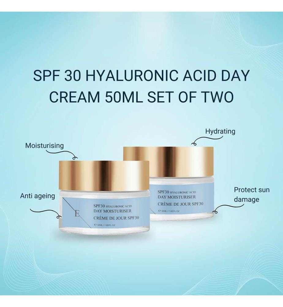 2x SPF 30 Crème de jour à l'acide hyaluronique - 50 ml