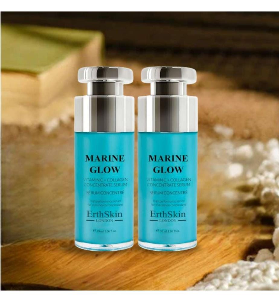 Set of 2 Marine Glow Vitamin C + Collagen Serum Concentrate - 30 ml
