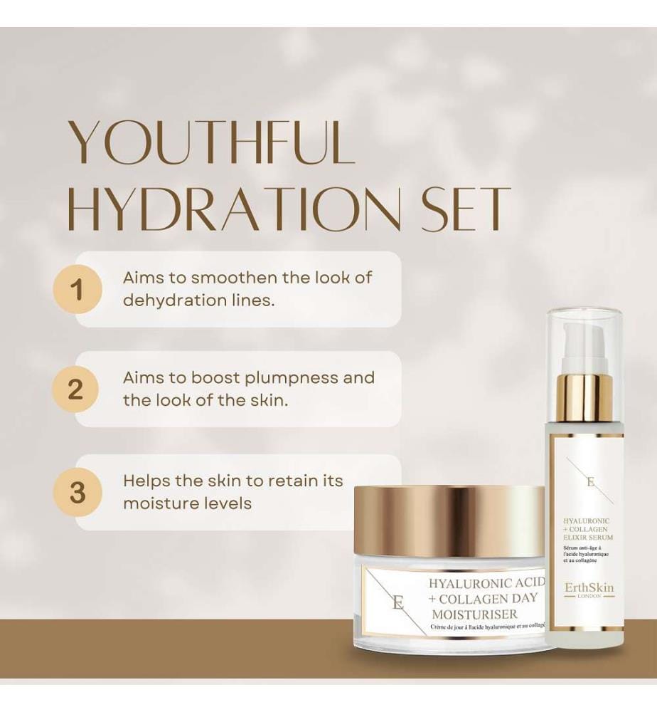 Hyaluronic Acid & Collagen Day Cream - 50 ml + Hyaluronic Acid & Collagen Serum - 60 ml