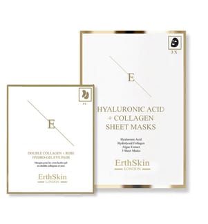 Hyaluronic Acid & Collagen Mask 3 Sheets + Double Collagen + Rose Hydrogel Eye Pads 5 x 2