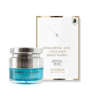 Marine Collagen Night Cream 50 ml + Hyaluronic Acid & Collagen Mask 3 Sheets