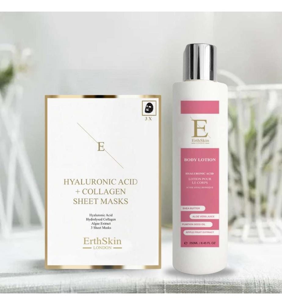 Hyaluronic Acid + Collagen Body Lotion - 250 ml + Hyaluronic Acid & Collagen Mask - 3 Sheets