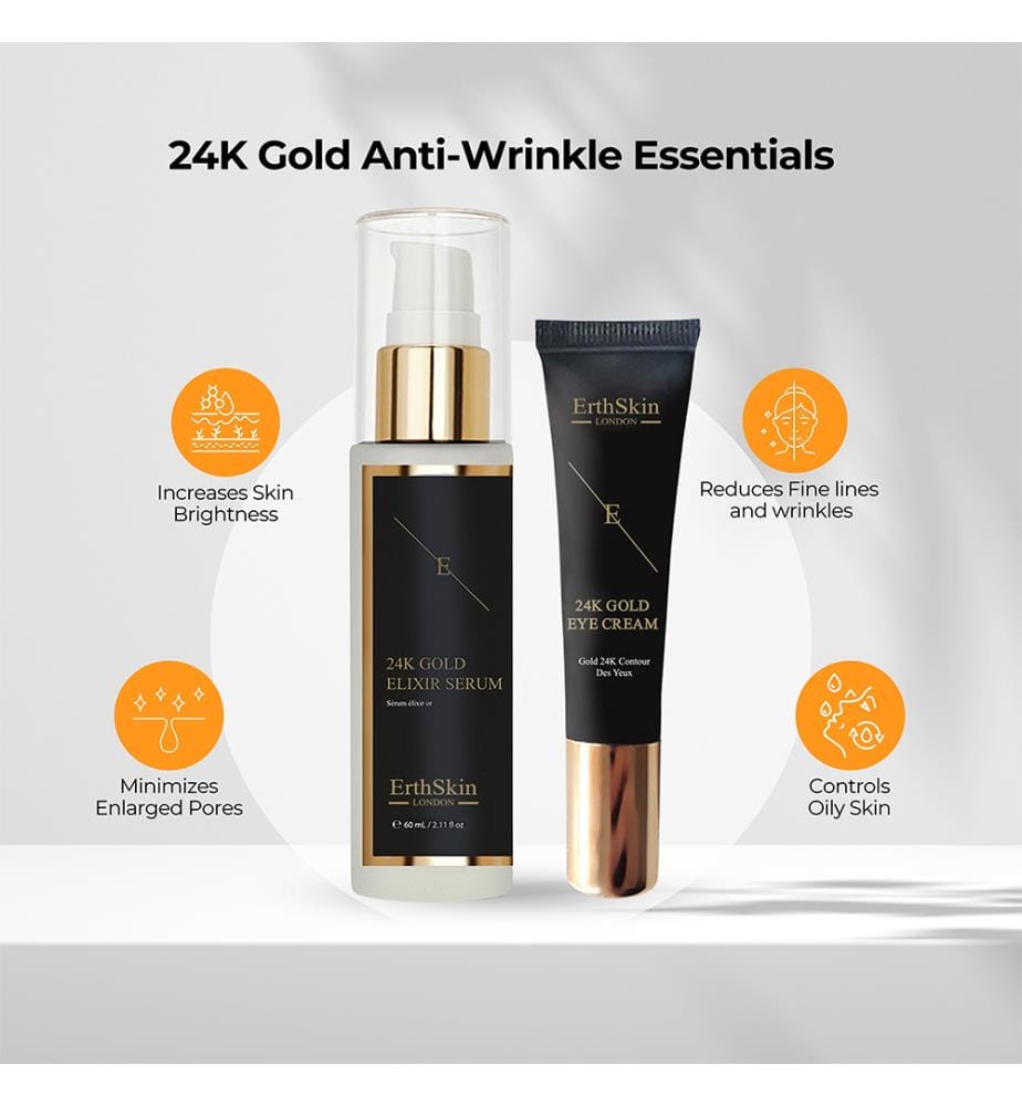 Anti-Wrinkle Elixir Serum 24k Gold + Under Eye Cream 24k Gold