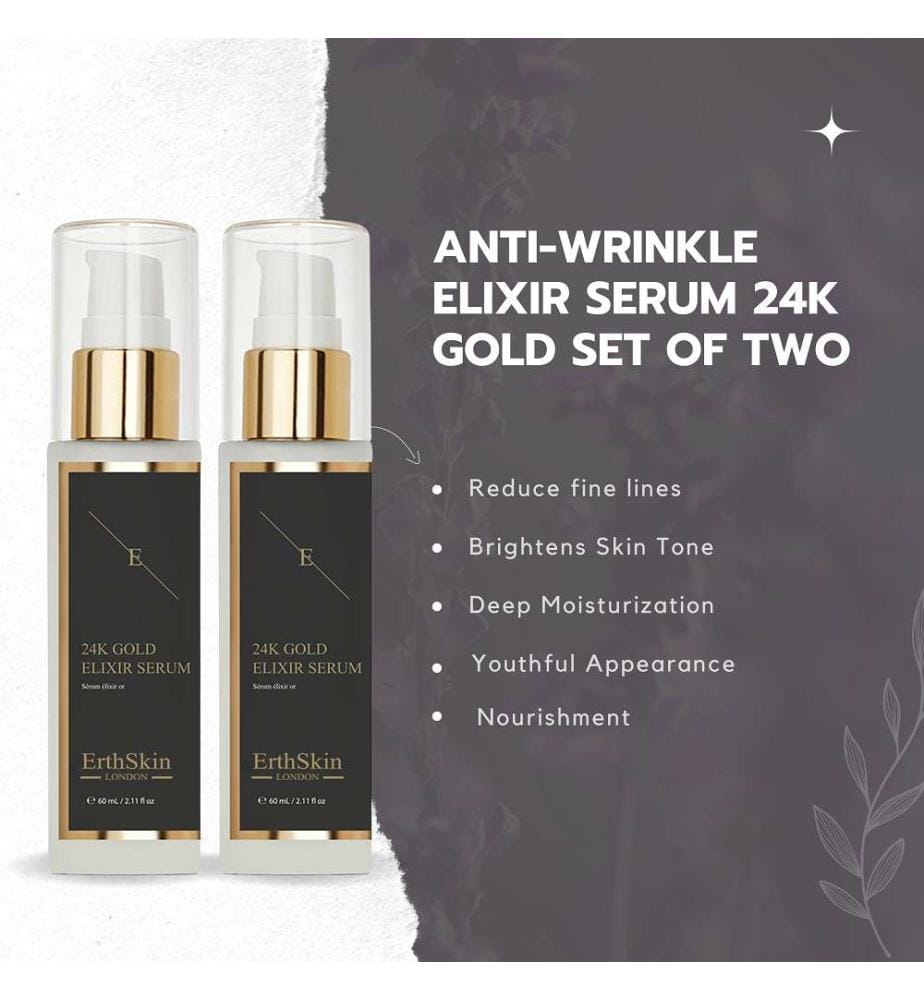 Set of 2 Anti-Wrinkle Elixir Serum 24K Gold