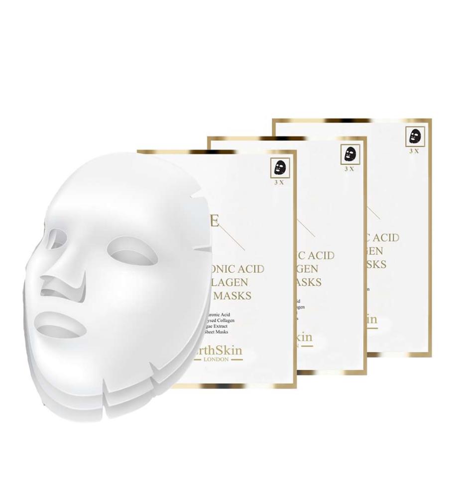 Maschera all'acido ialuronico e al collagene - 3 fogli X 3