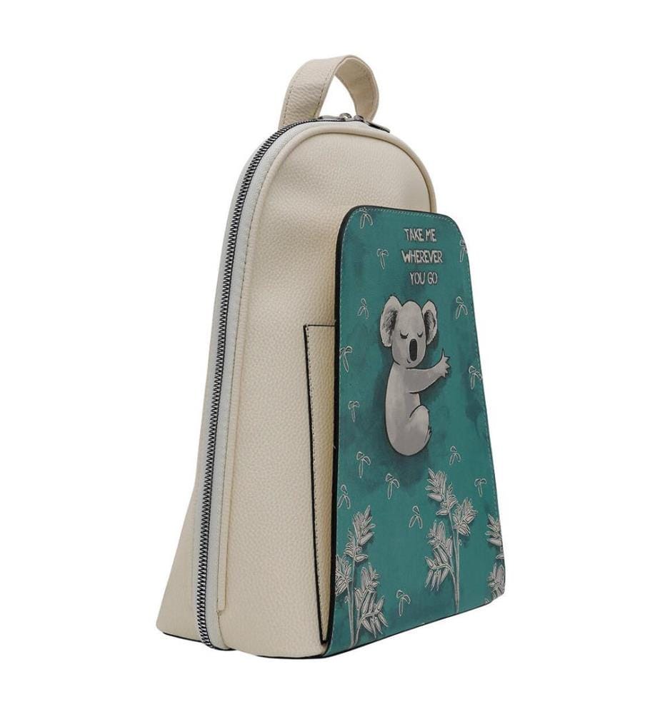 Veganer Rucksack Koala Hug Design - Mehrfarbig