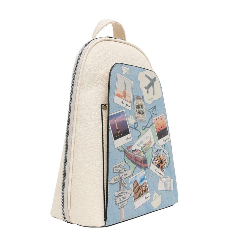 Sac à Dos en cuir végétal - Dare to Explore Design - Blanc
