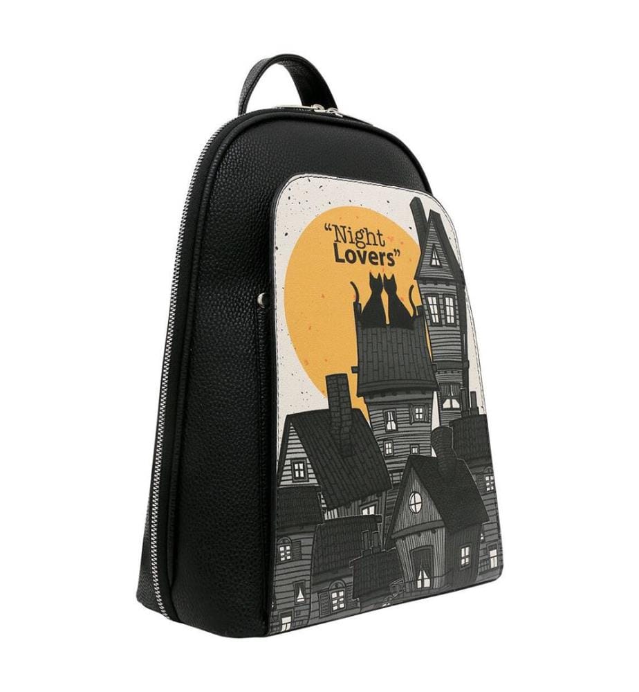 Veganer Rucksack aus Leder- Night Lovers - Mehrfarbig