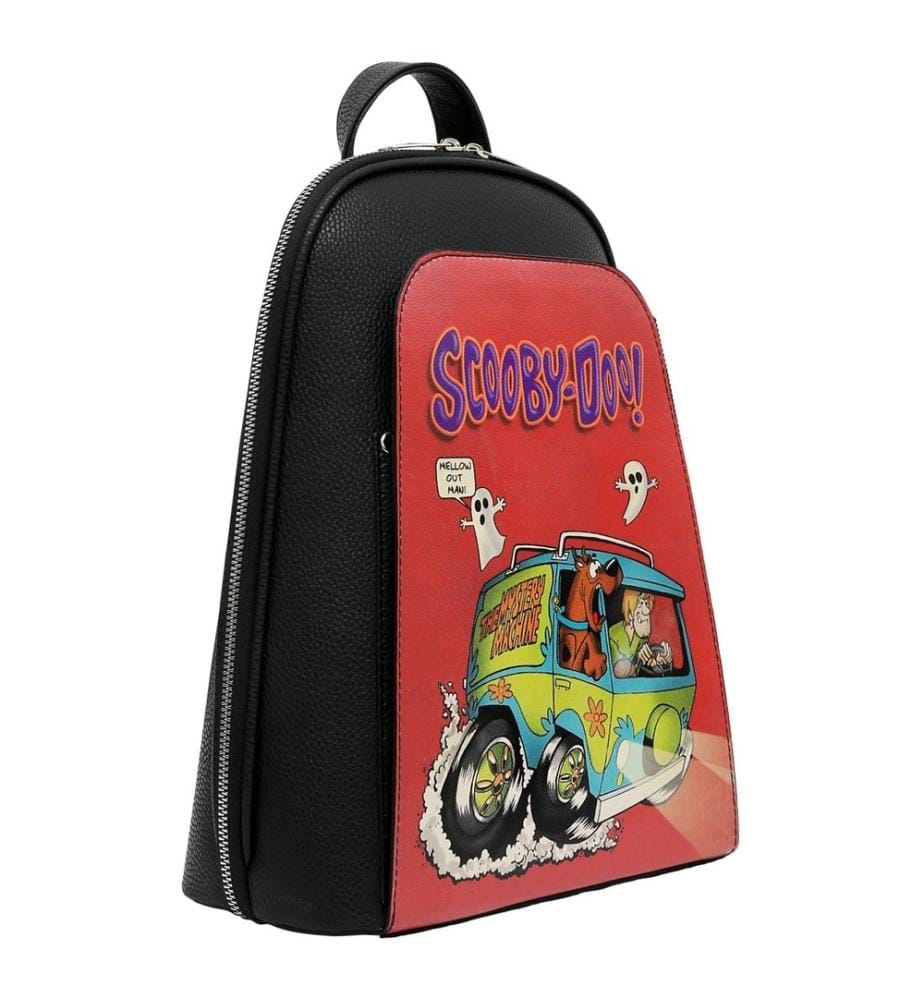 Schwarzer Rucksack aus Kunstleder - Warner Bros Scooby Doo Ghost Chase Design